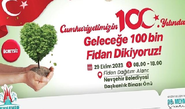 Nevşehir belediyesi vatandaşlara ücretsiz olarak 100 bin fidan dağıtacak