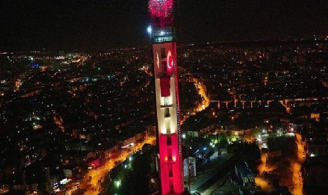 Atatürk Ankara Cumhuriyet Kulesi'nde 100. Yıla özel muhteşem ışıklandırma