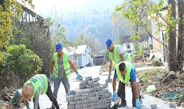 Hacıkara'da Sokaklar Parke Taşla Kaplanıyor