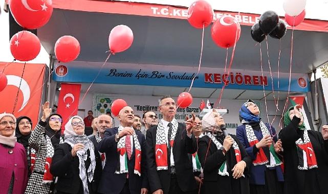 Gazze'ye destek için yardım çarşısı kuruldu