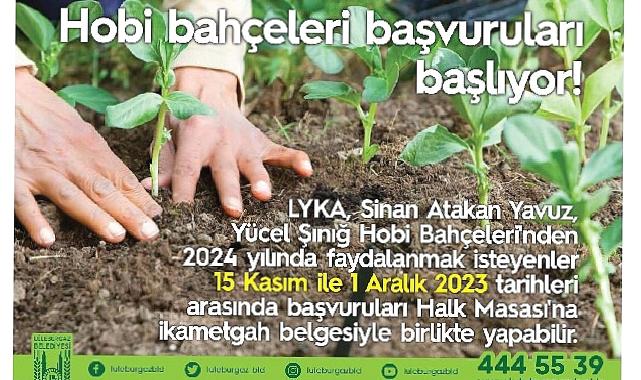 Hobi bahçeleri başvuruları başlıyor!