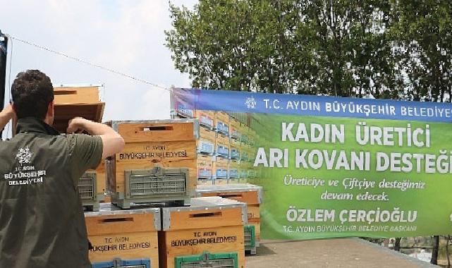 Aydın Büyükşehir Belediyesi'nden kadın arıcılara kovan desteği