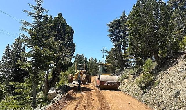 Gazipaşa Belbaşı ve Günnercik yaylaları arasında asfalt hazırlığı