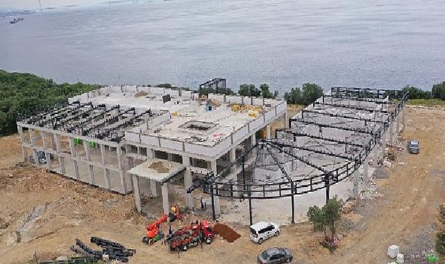 Darıca Millet Bahçesi 3. Etap'ta Millet Kıraathanesinin kaba inşaatı tamam