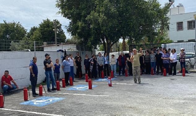 Bodrum Belediye AŞ personeline yangın müdahale konularında eğitim verildi