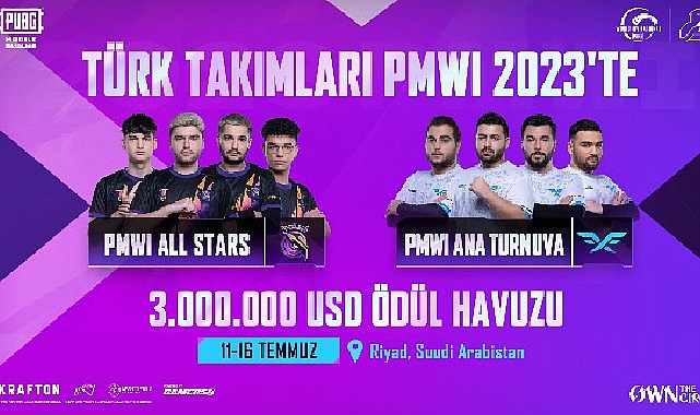 Türk Takımları 78 Milyon TL Ödül Havuzu Bulunan PMWI 2023'te Zafer Peşinde Koşacak