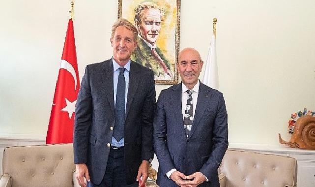 Başkan Soyer ABD Büyükelçisi Jeffry Flake'i ağırladı