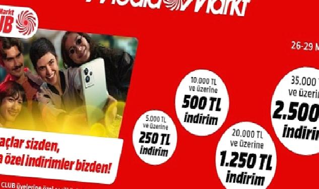 MediaMarkt'tan CLUB üyelerine özel 2.500 TL'ye varan indirim