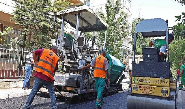 Çankaya'da asfalt çalışmaları hız kesmeden devam ediyor 