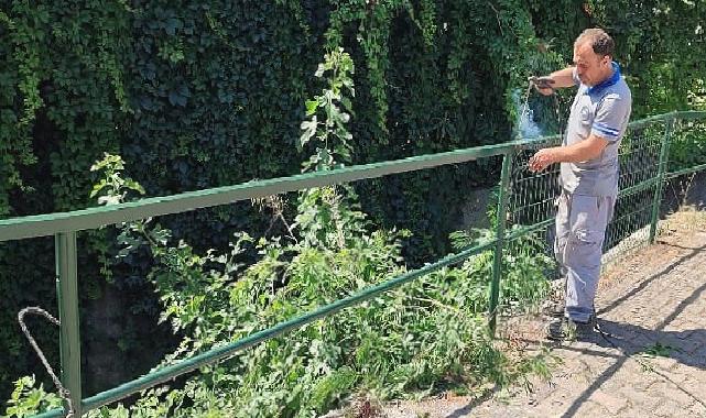 Beldibi'nde korkuluklar onarıldı