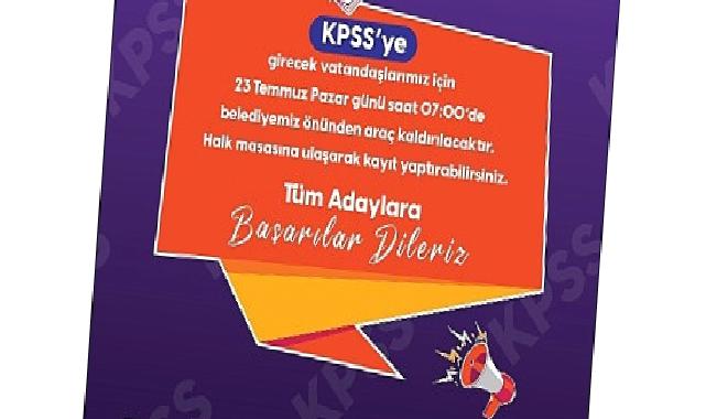 Didim Belediyesi'nden KPSS'ye girecekler için ücretsiz otobüs