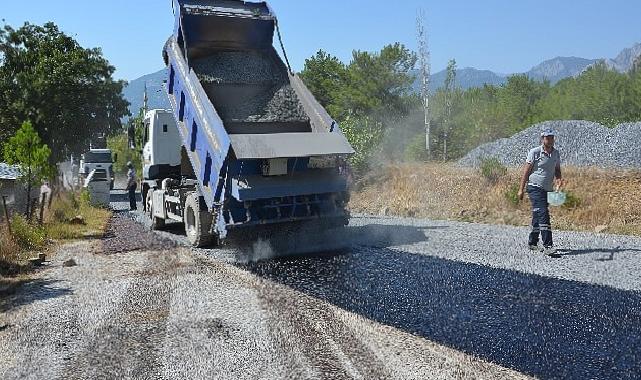 Alanya Beldibi yolunda asfalt çalışmaları başladı