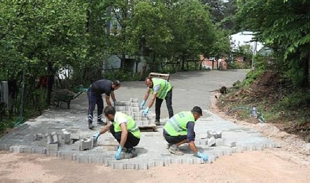 Mezit Mahallesi'nin Yolları Parke Taşla Kaplanıyor