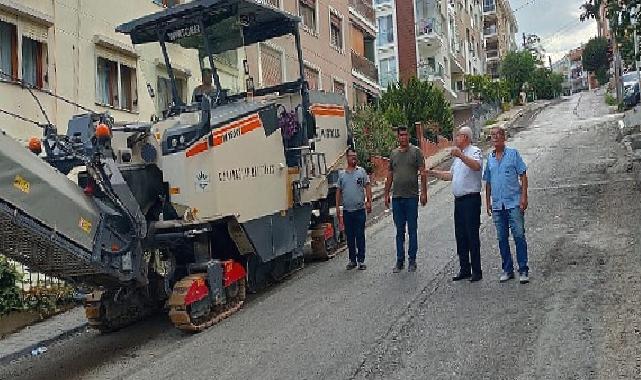 Karabağlar'da asfaltlama çalışmaları sıcak dinlemiyor