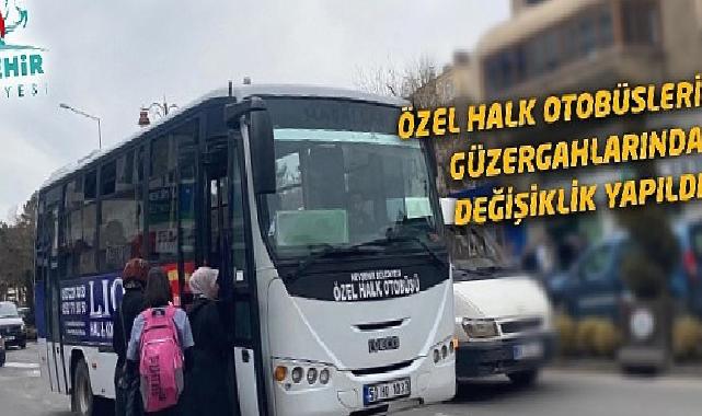 Özel Halk Otobüsü güzergahlarında geçici değişiklik