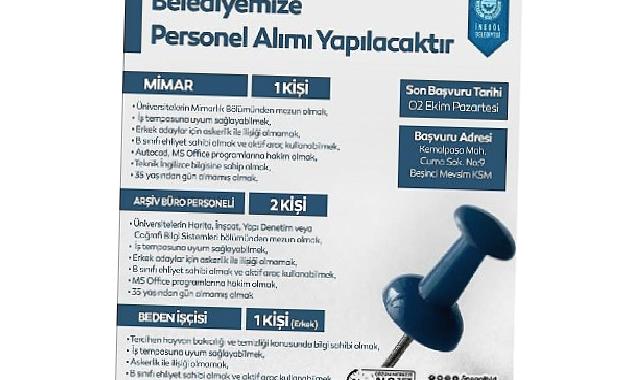 İnegöl Belediyesi Mimar, Büro Personeli Ve Beden İşçisi Alacak