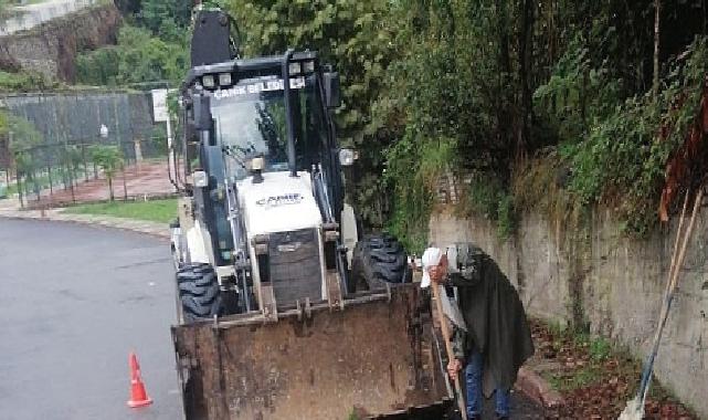 Canik'te Sağanak Yağışa Karşı Yoğun Çalışma